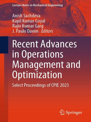 cover image of Recent Advances in Operations Management and Optimization